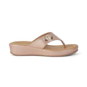 Tresmode Vantaa Champagne Women's Dress Platform Flats