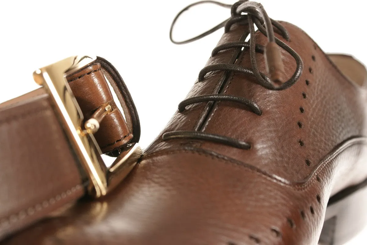 Treviso Deer Leather Oxford Shoes