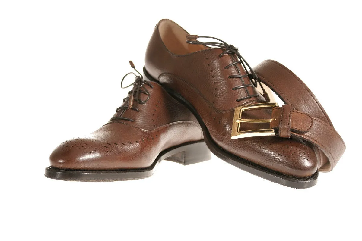 Treviso Deer Leather Oxford Shoes