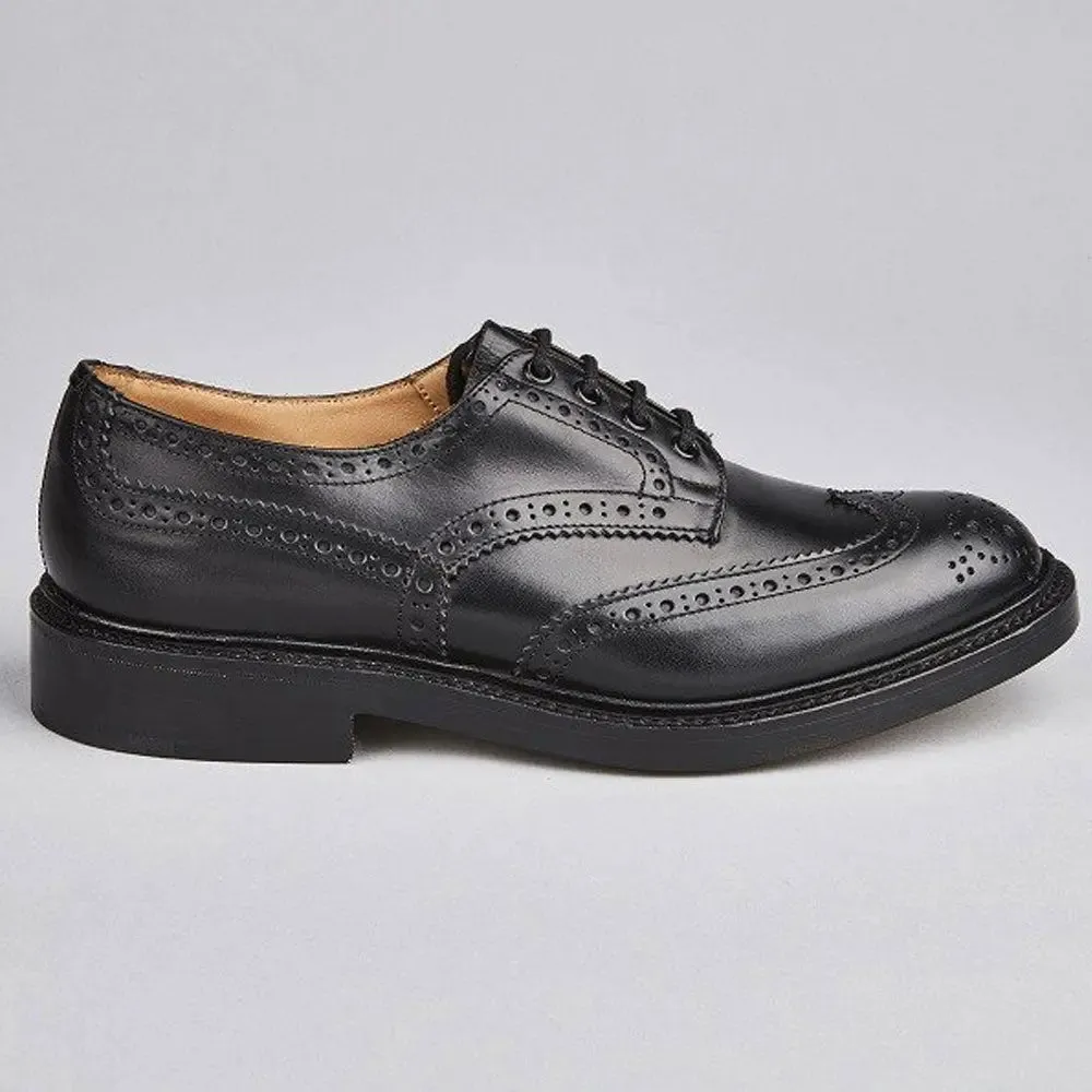 TRICKER'S Bourton Shoes - Mens Dainite or Leather Sole - Black Calf