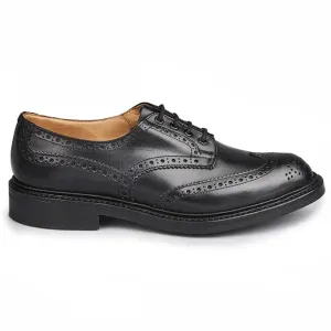 TRICKER'S Bourton Shoes - Mens Dainite or Leather Sole - Black Calf