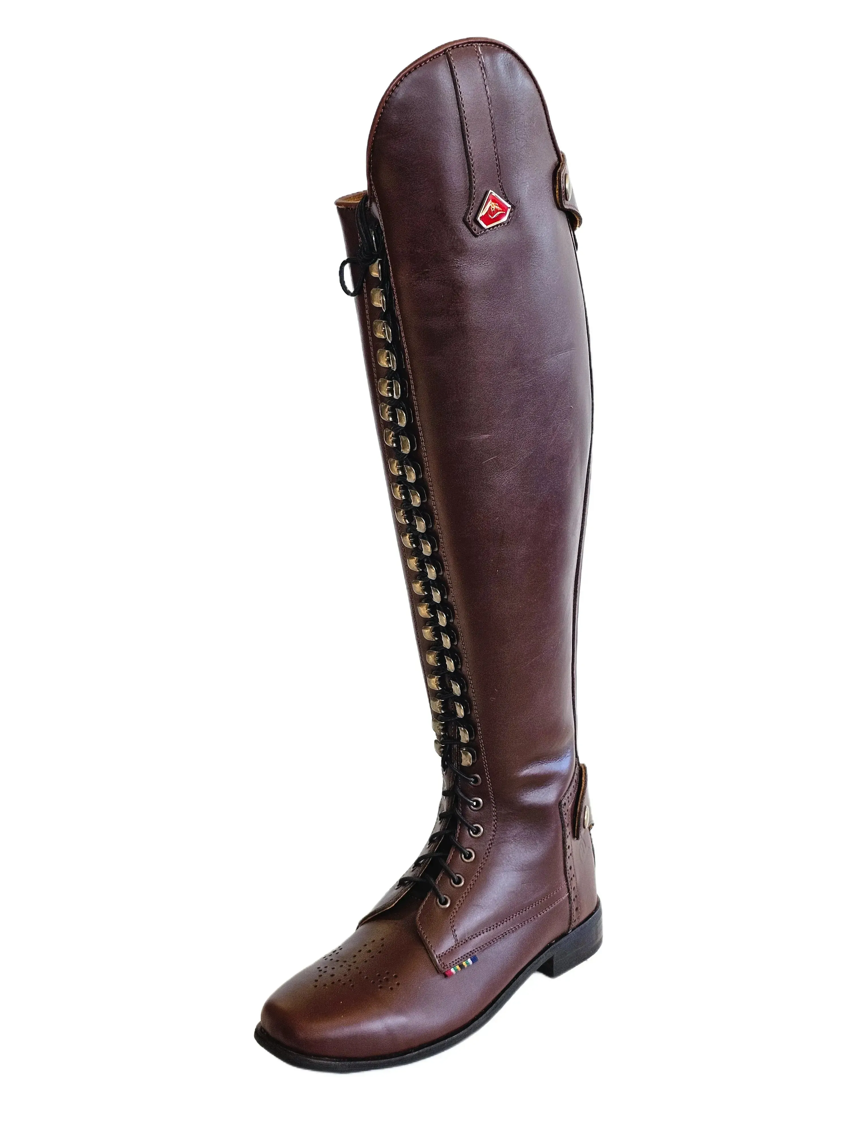 Tsoka Brogue medallion riding boots.