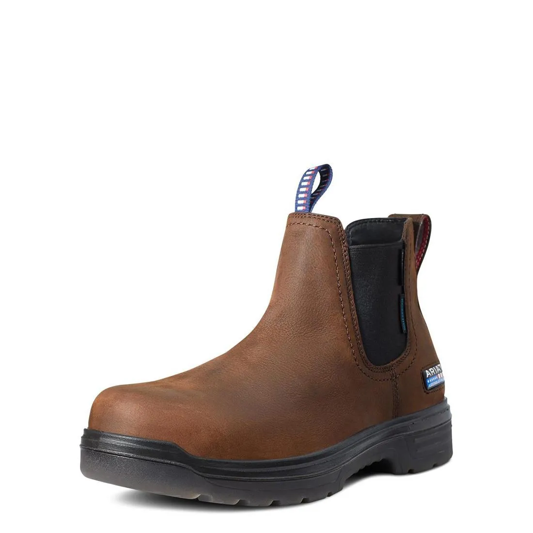 Turbo Carbon-Toe Waterproof USA Assembled Chelsea Work Boot Barley Brown