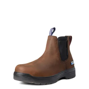 Turbo Carbon-Toe Waterproof USA Assembled Chelsea Work Boot Barley Brown