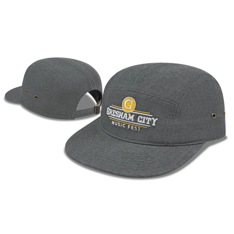 Unstructured Camp Style Flat Bill Cap