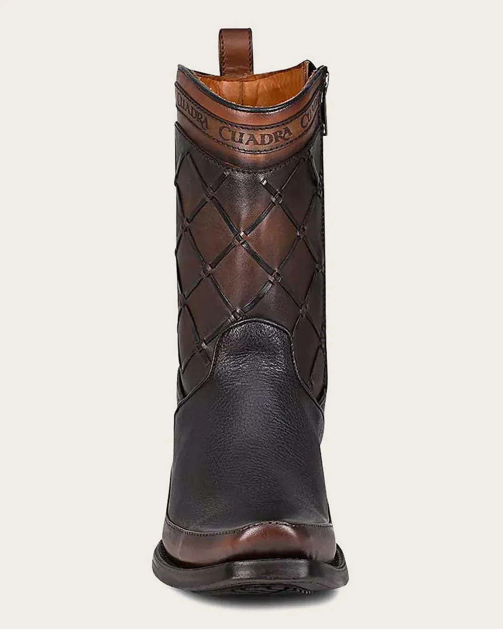 Urban engraved black boot