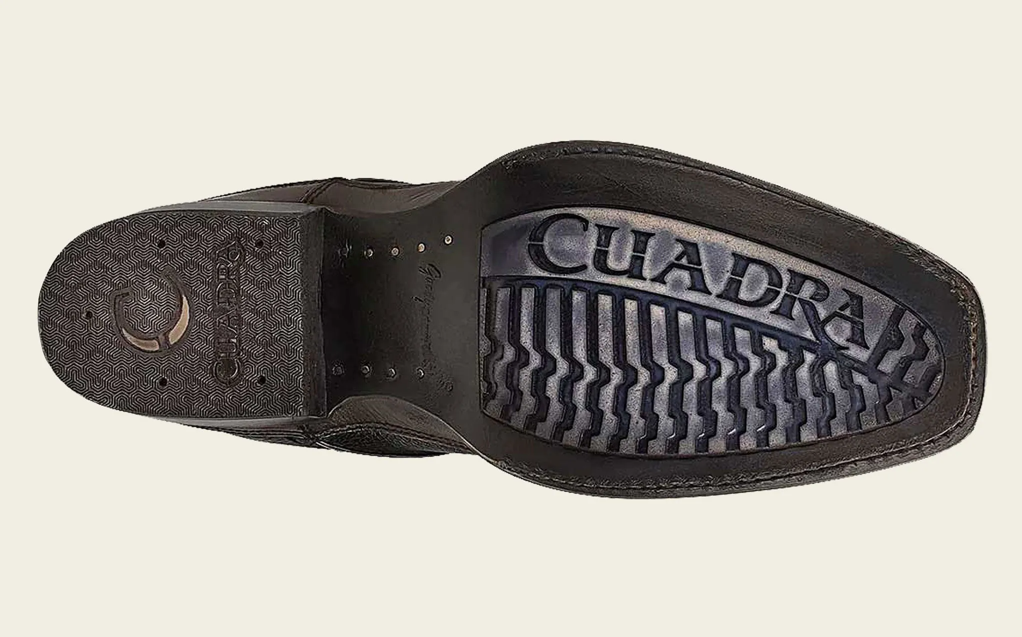 Urban engraved black boot