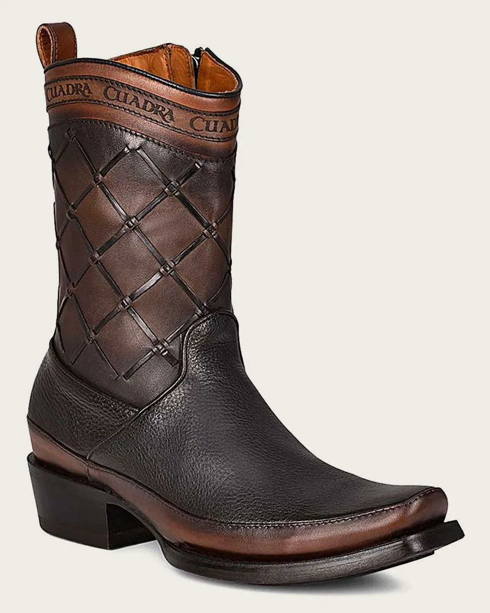 Urban engraved black boot