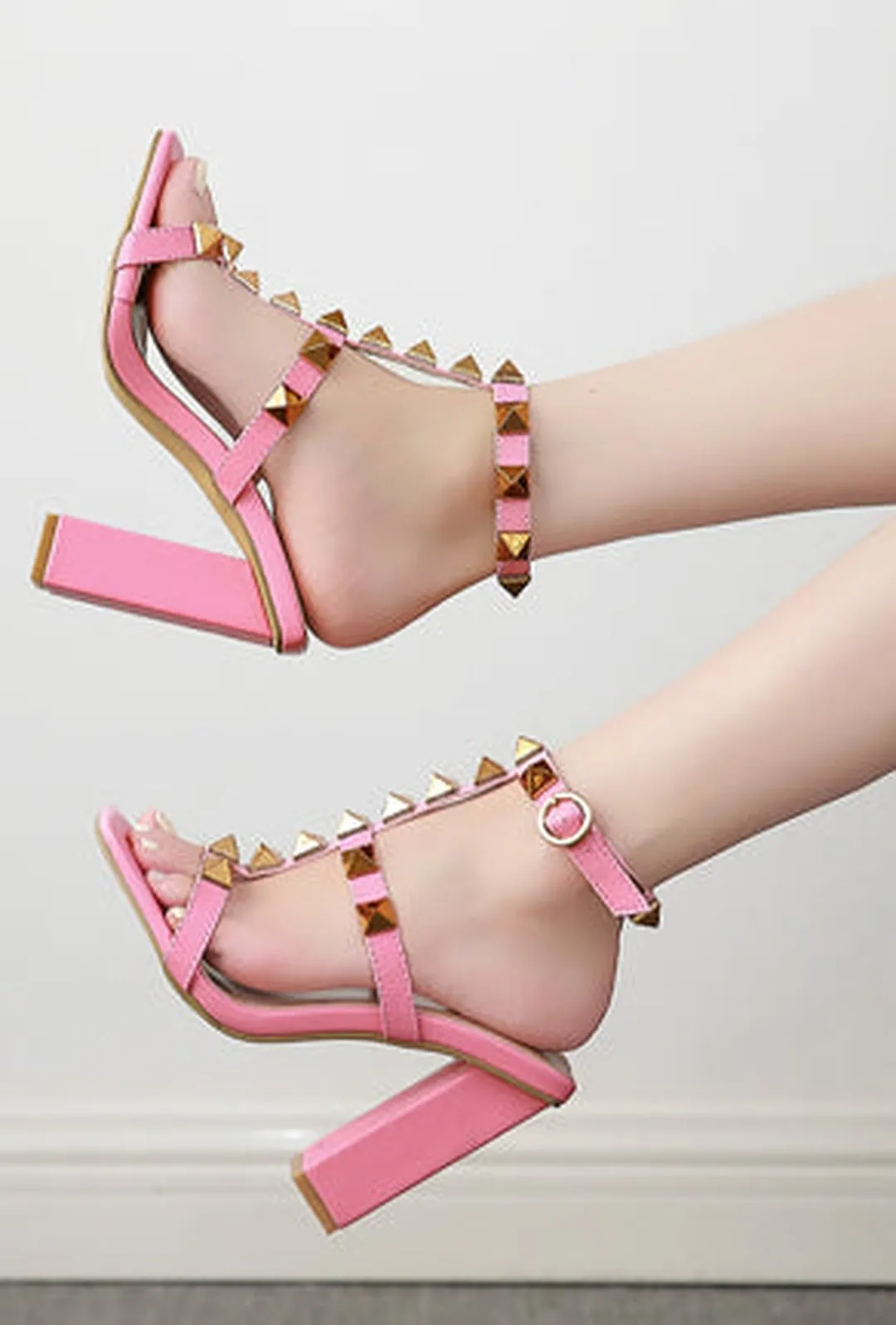 VANNI- STUDROCK BLOCK HEEL SANDALS