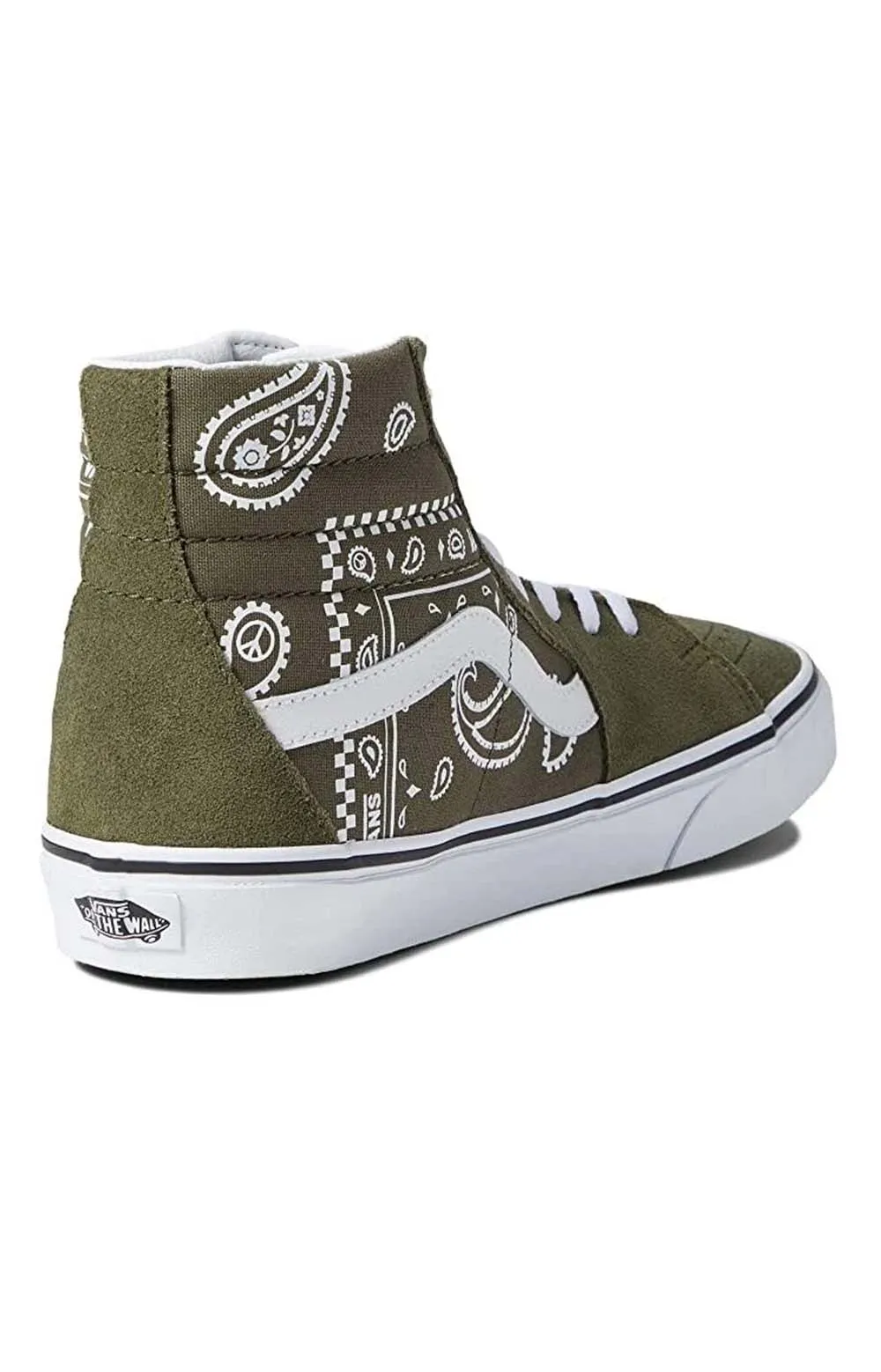 Vans Sk8 Hi Men's Canvas Sneakers Grape Leaf Paisley