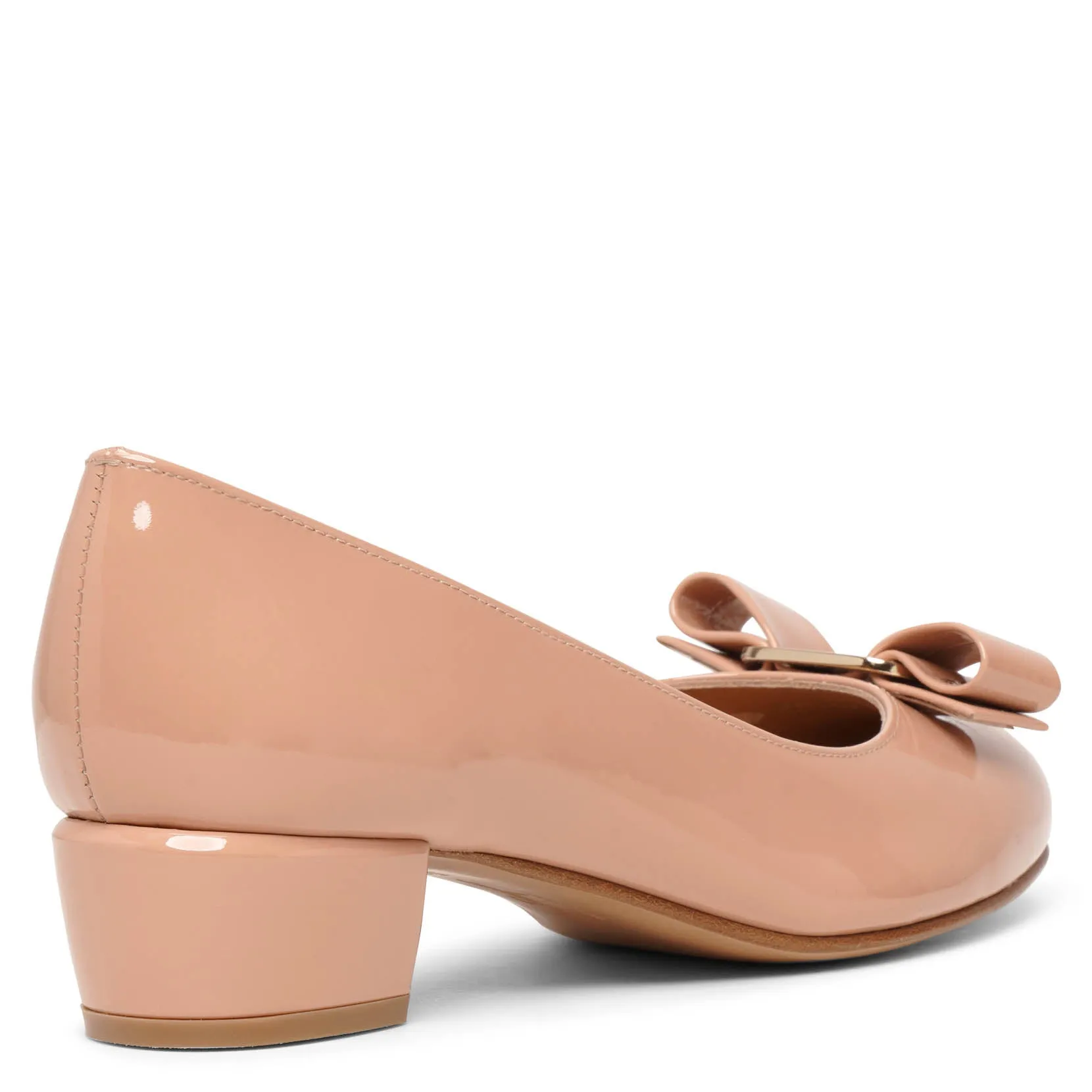 Vara patent beige ballet pumps