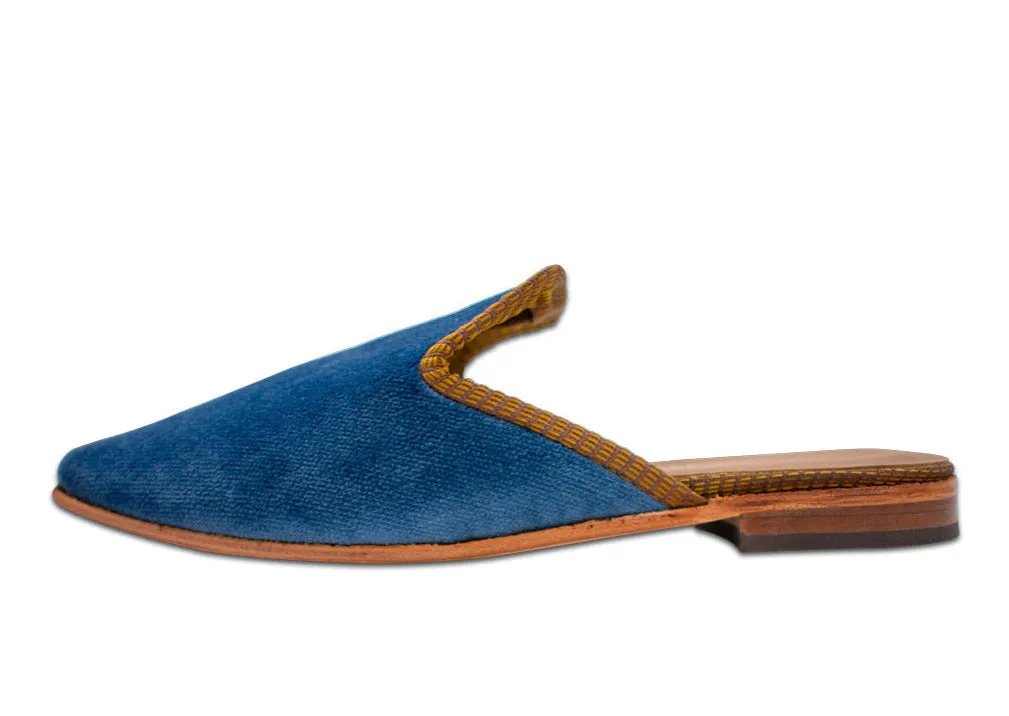 Velvet Slide Blue Size 9