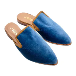 Velvet Slide Blue Size 9