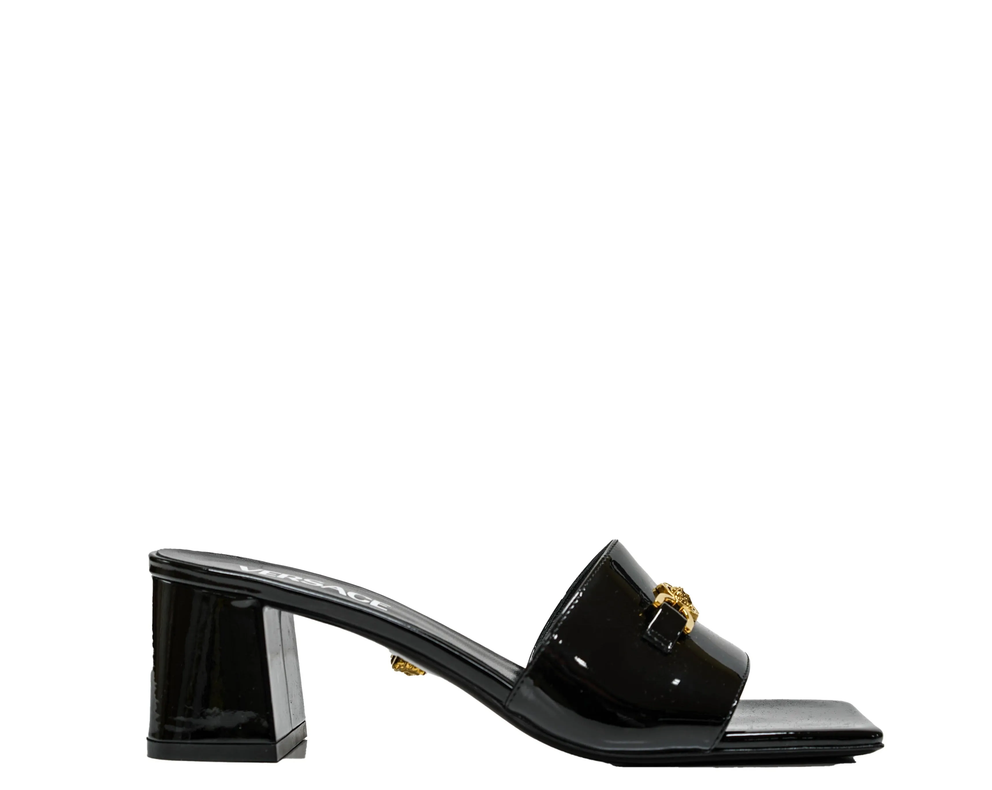 Versace Women's Black Patent Mules 1013004 40% OFF