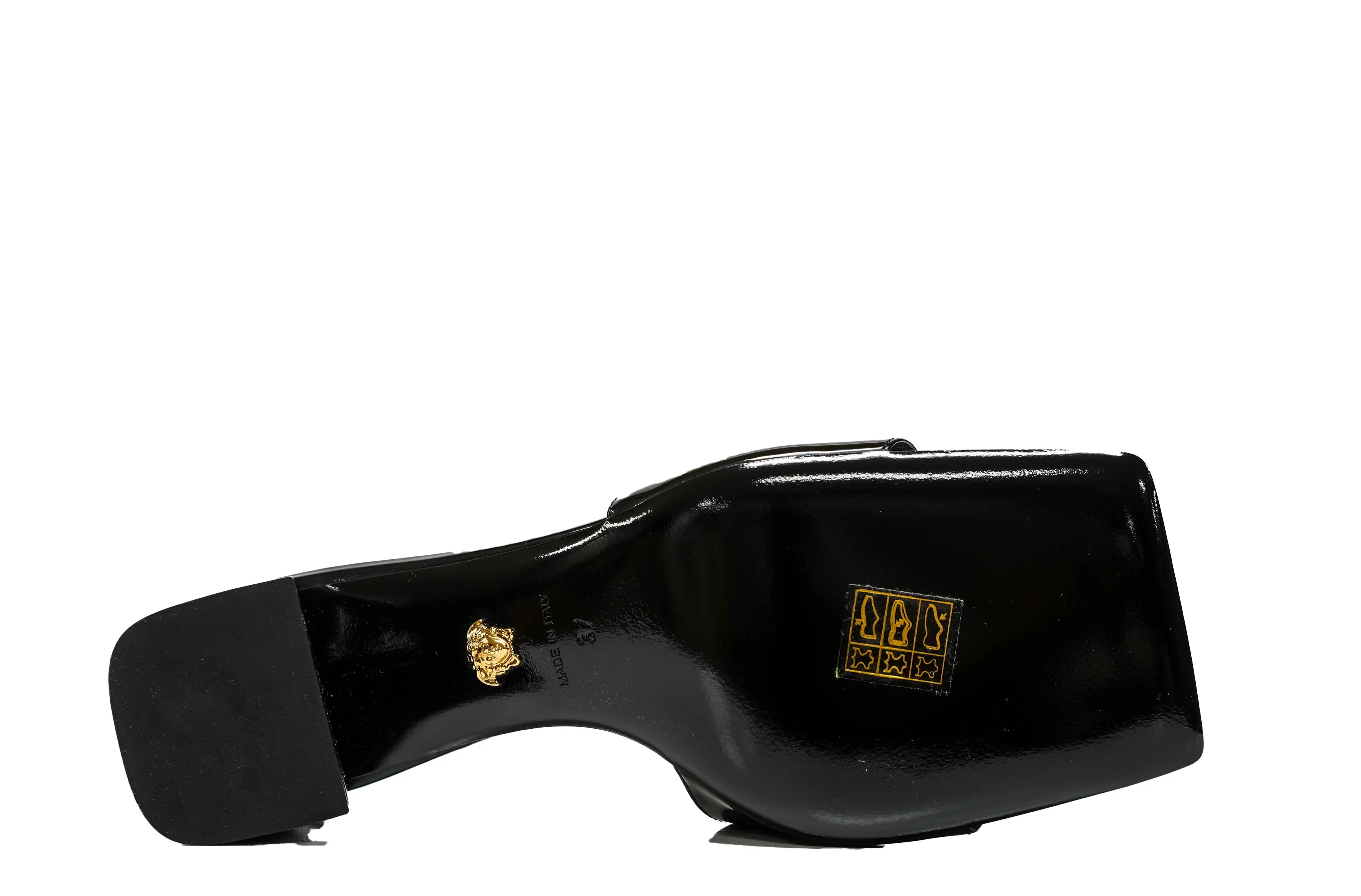 Versace Women's Black Patent Mules 1013004 40% OFF