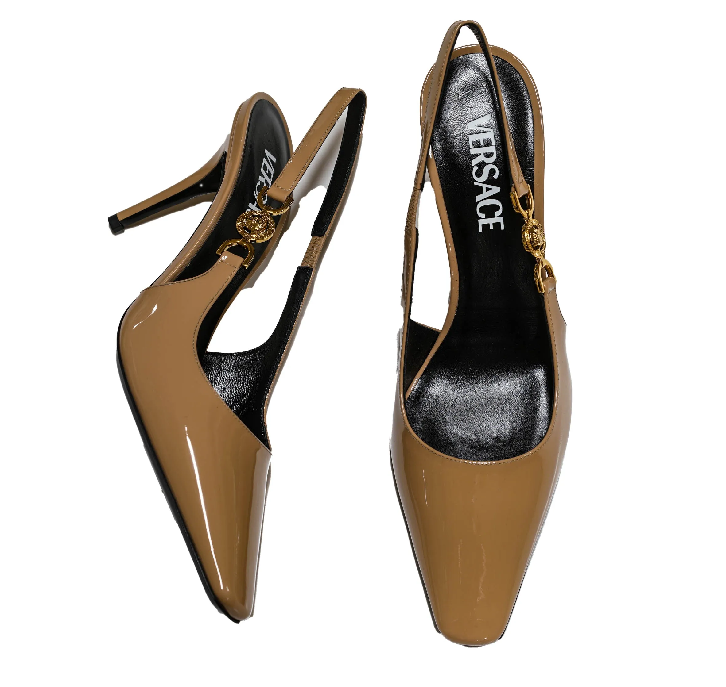 Versace Women's Blush Patent Slingback 1012428 40% OFF