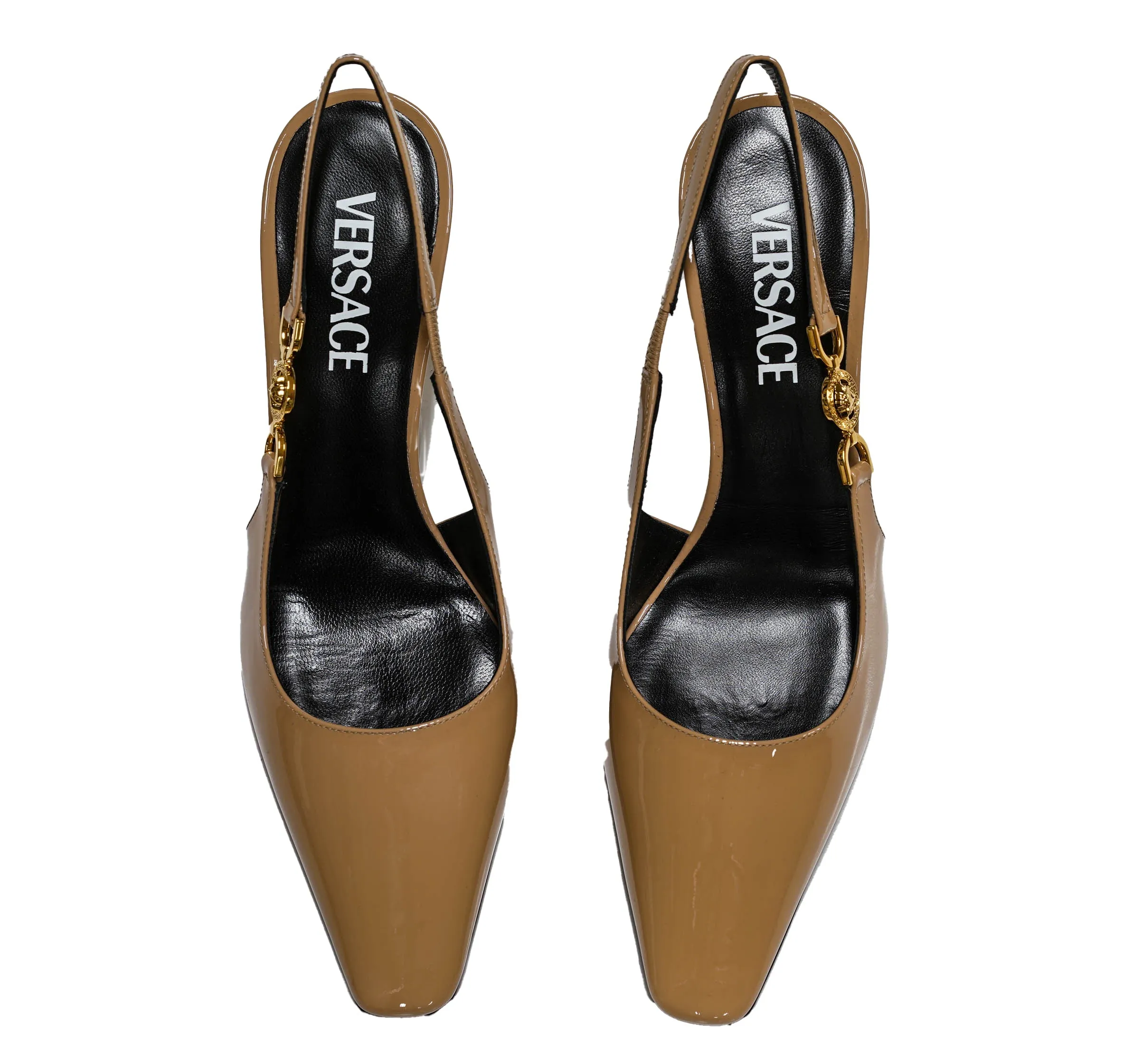 Versace Women's Blush Patent Slingback 1012428 40% OFF