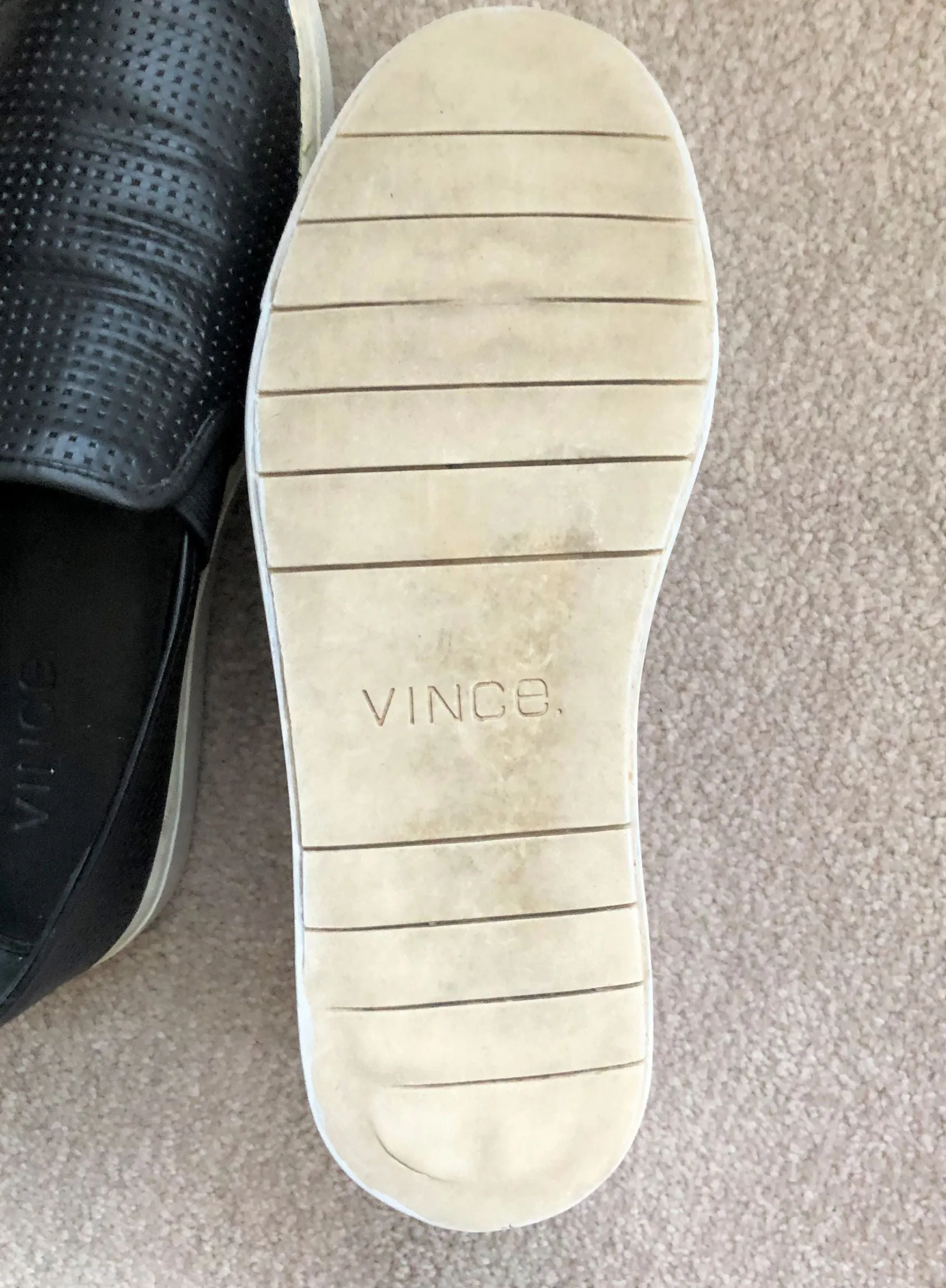 VINCE Size 6.5 Blair Black Sneakers