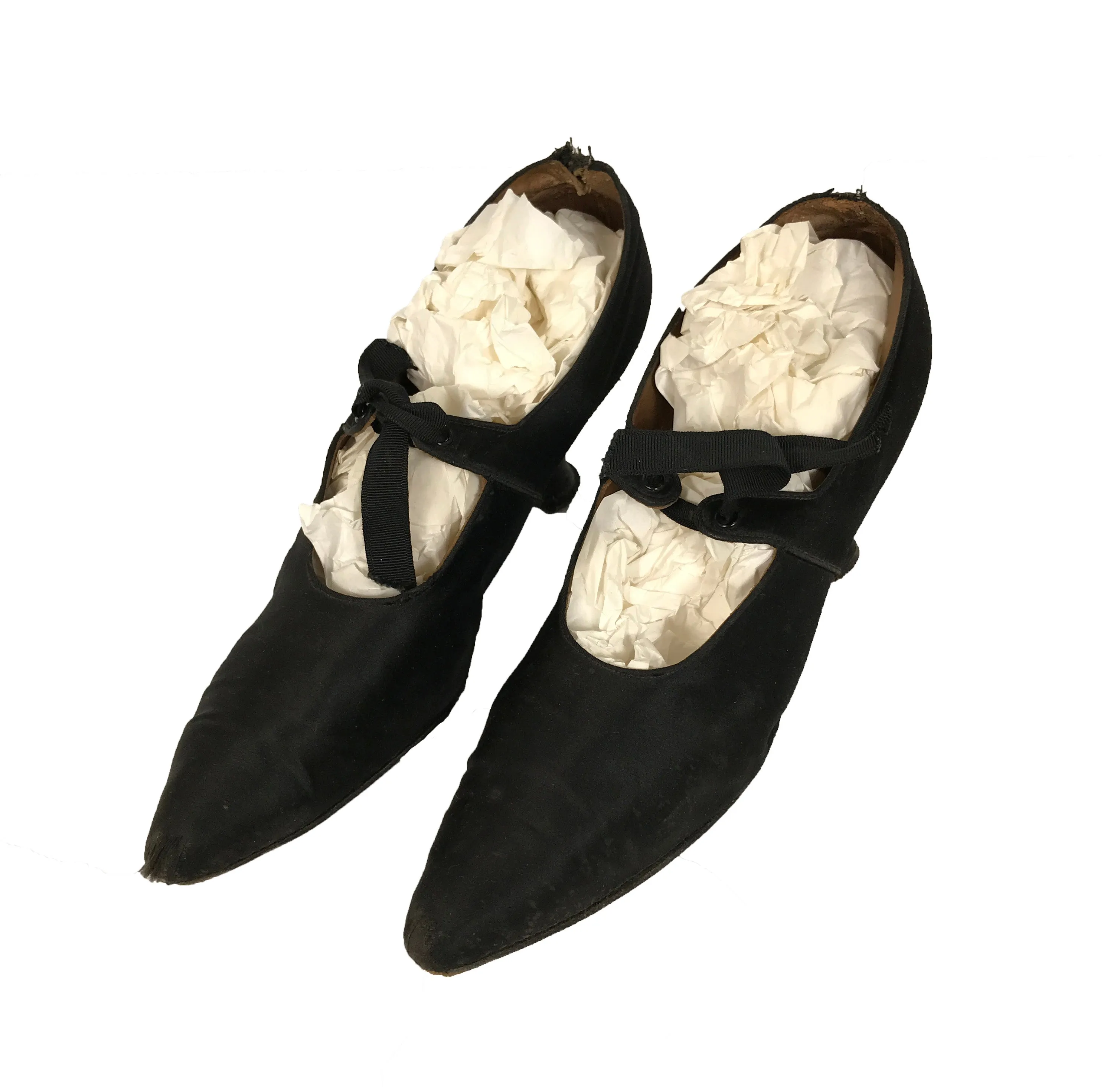 Vintage Black Ballet Heels Women's Size 7