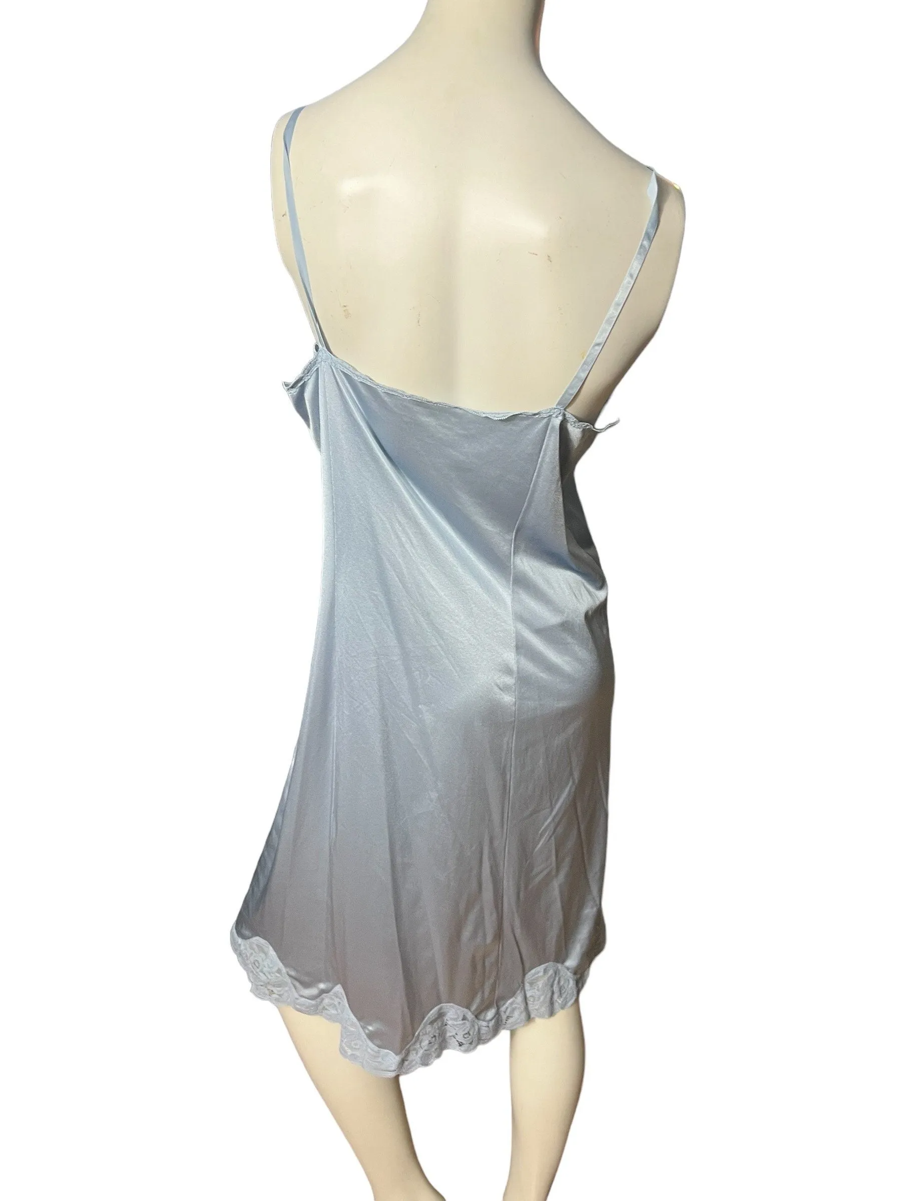 Vintage blue slip lingerie 38 L Vanity Fair