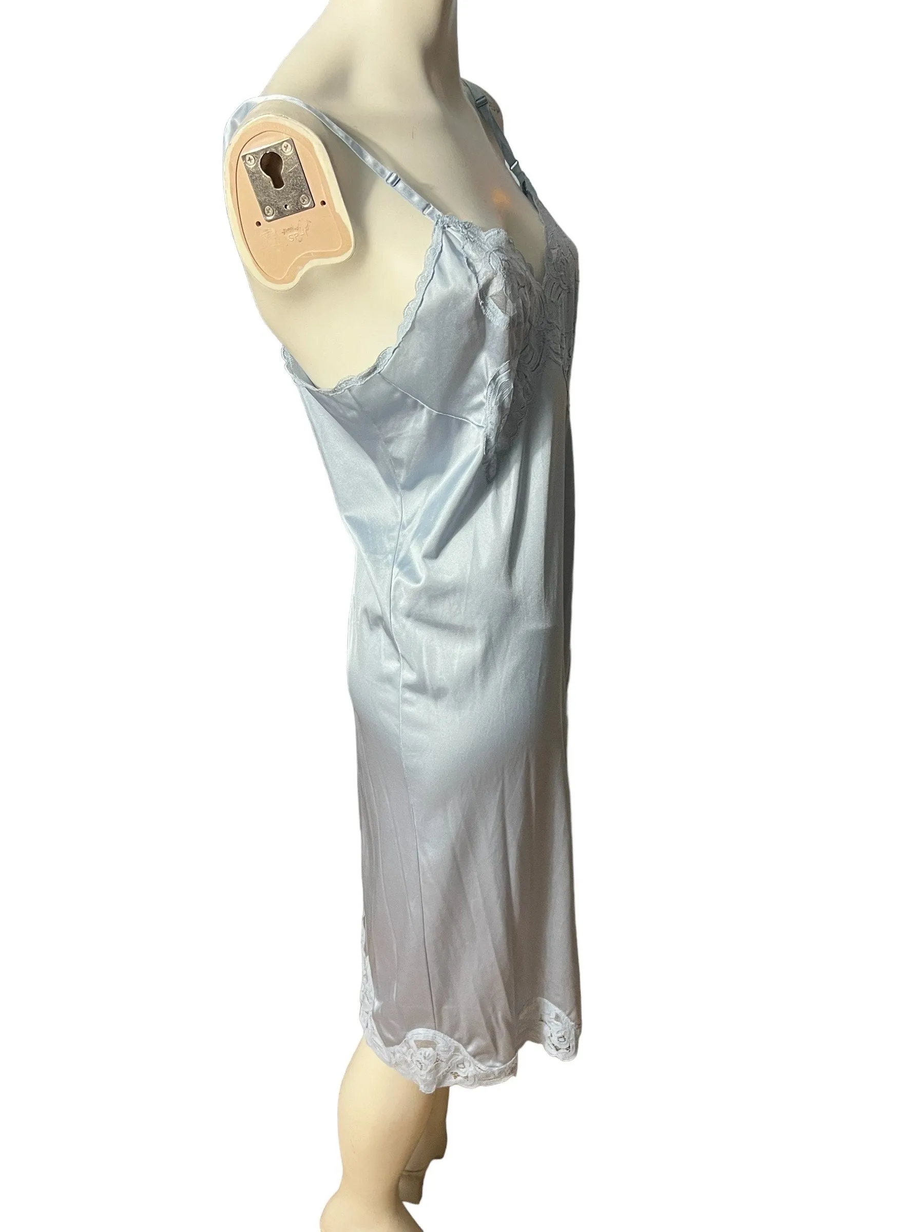 Vintage blue slip lingerie 38 L Vanity Fair