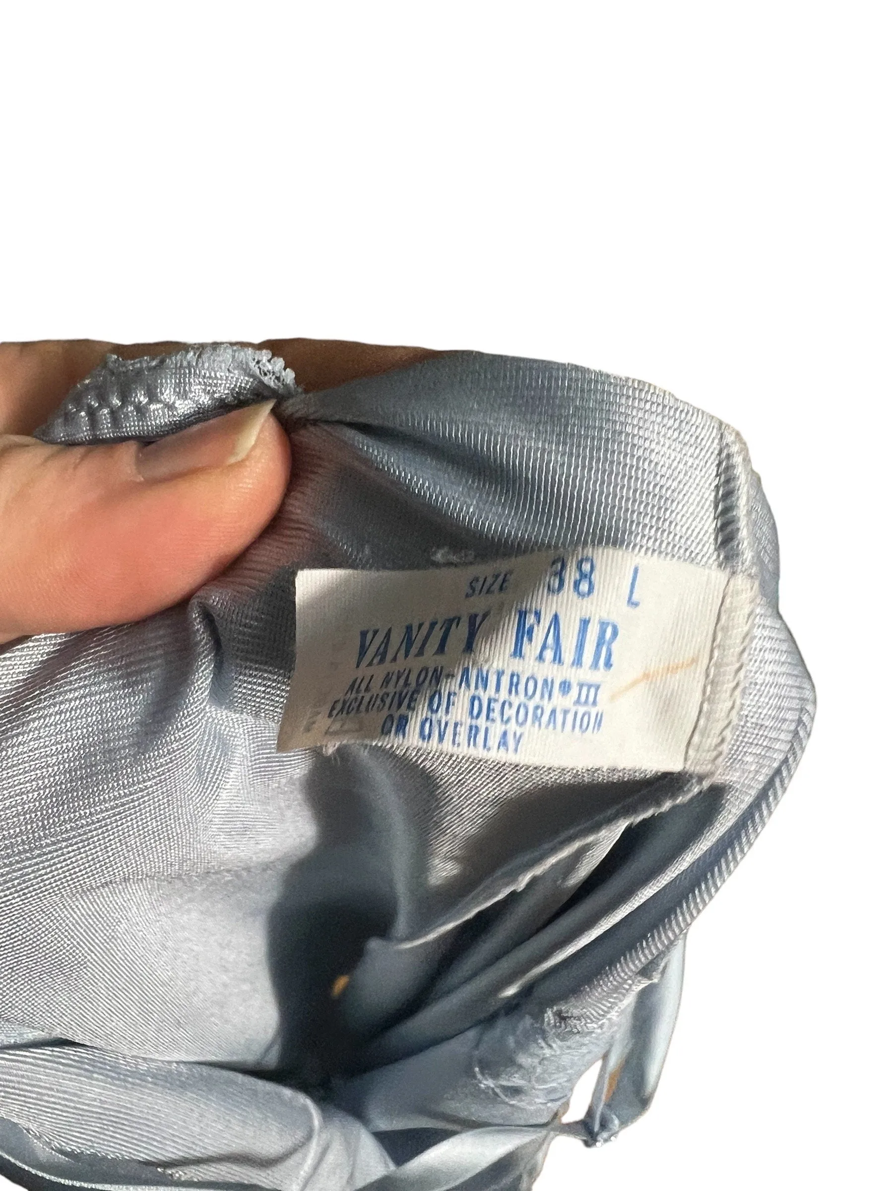 Vintage blue slip lingerie 38 L Vanity Fair