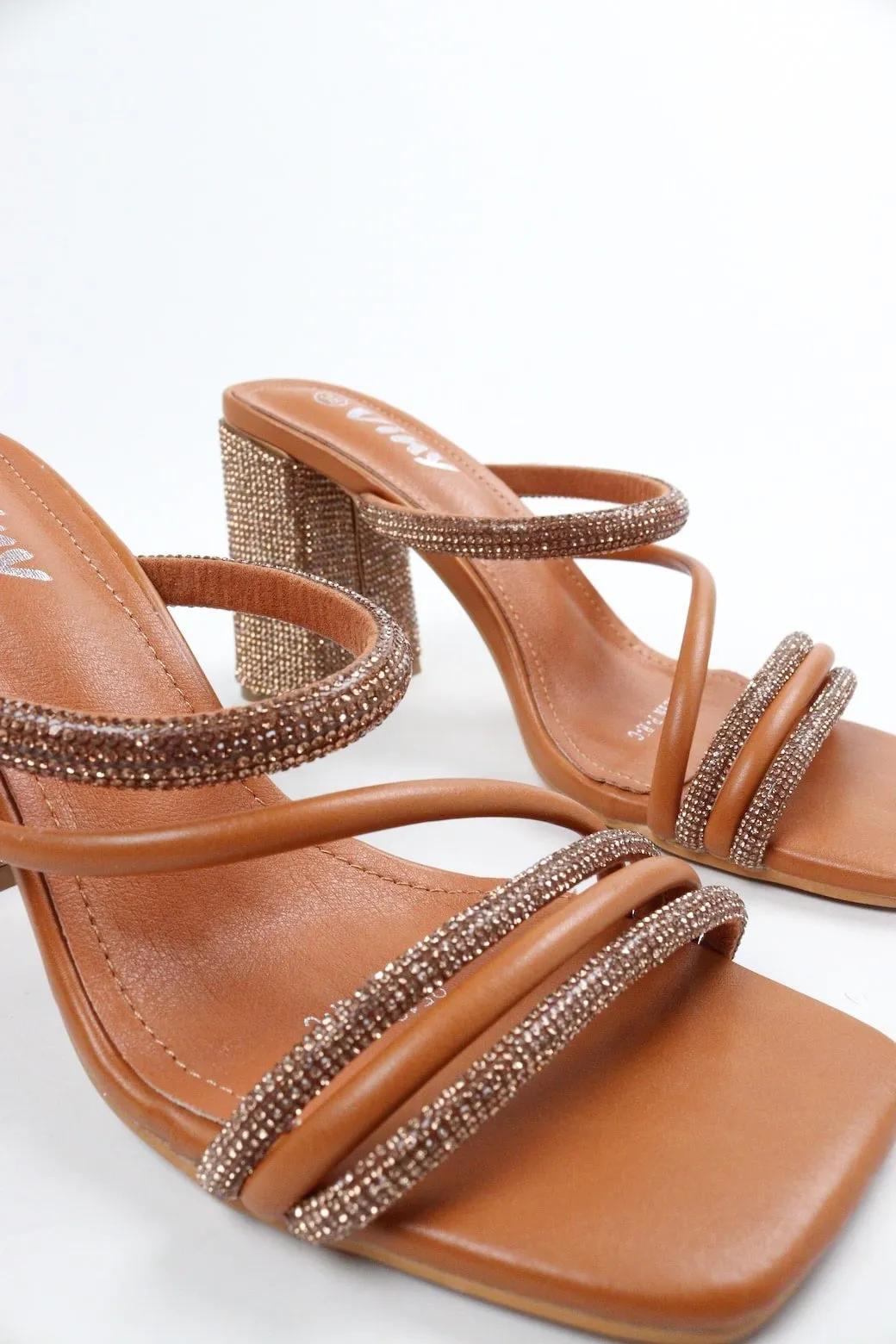 Viny Women's Sparkle Block Heels
