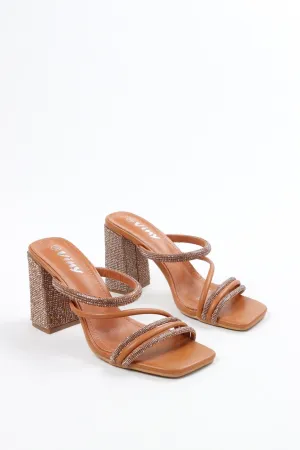 Viny Women's Sparkle Block Heels