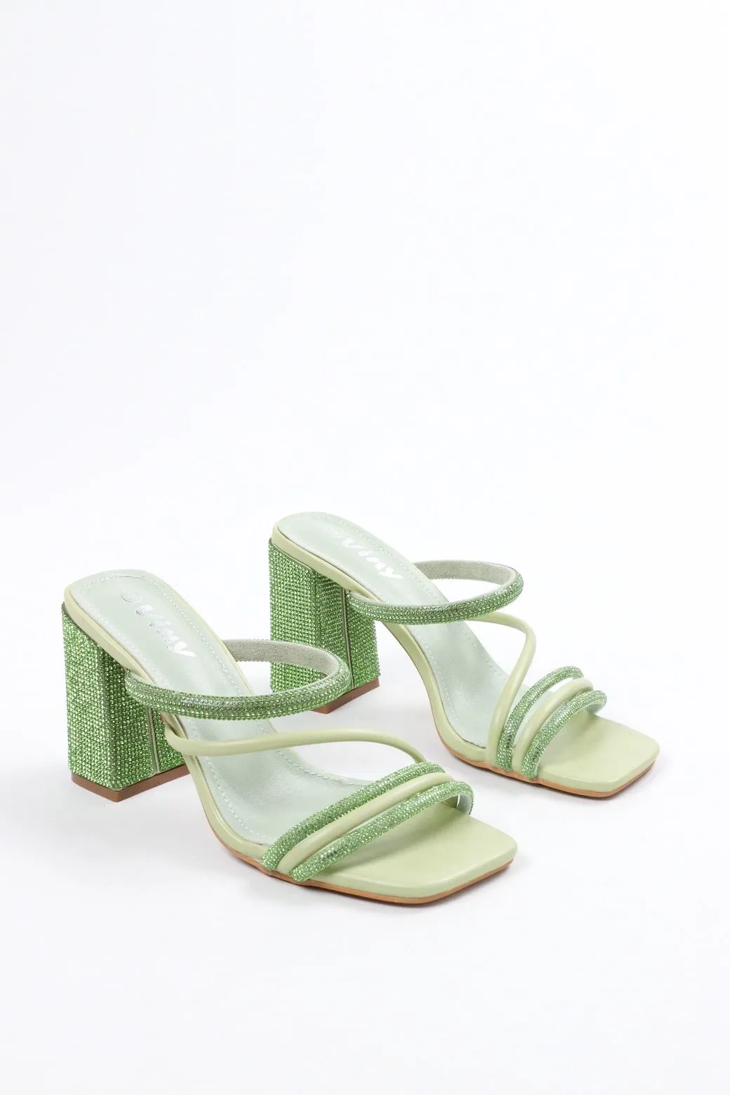 Viny Women's Sparkle Block Heels