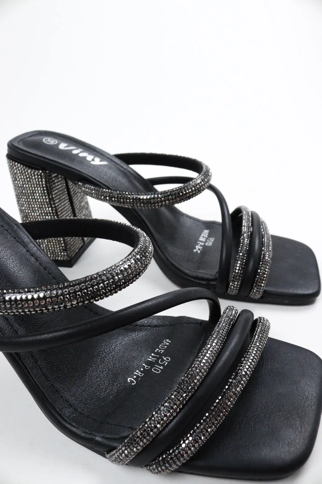 Viny Women's Sparkle Block Heels
