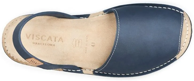 VISCATA Handmade in Spain Men's Barbada Leather Avarca Sandals