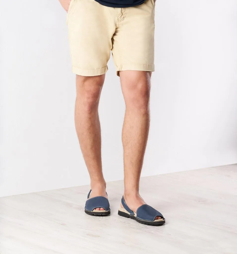 VISCATA Handmade in Spain Men's Barbada Leather Avarca Sandals