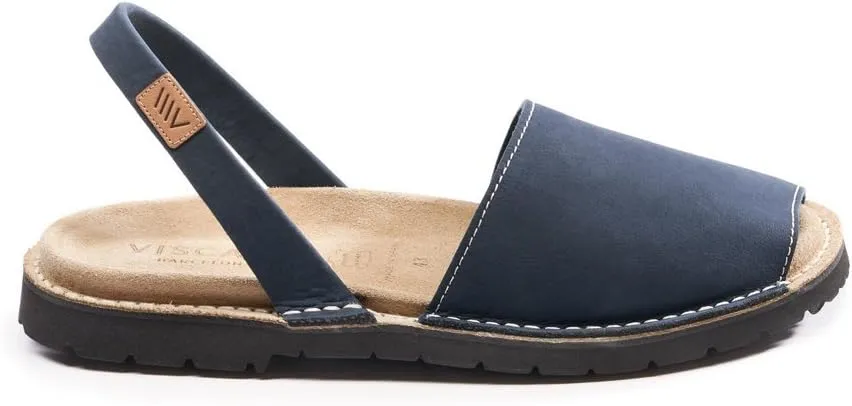 VISCATA Handmade in Spain Men's Barbada Leather Avarca Sandals