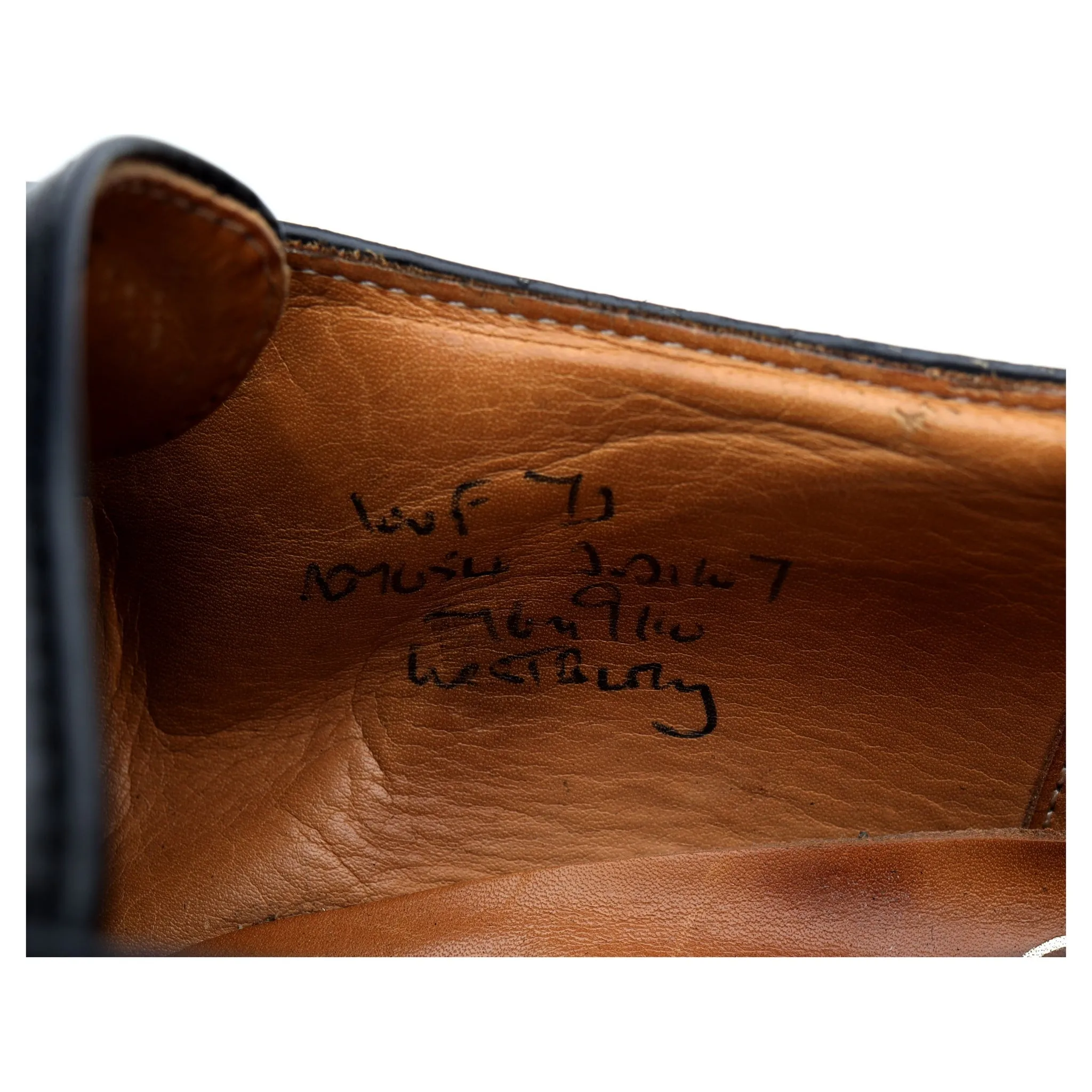 'Westbury' Black Leather Monk Strap UK 10 F