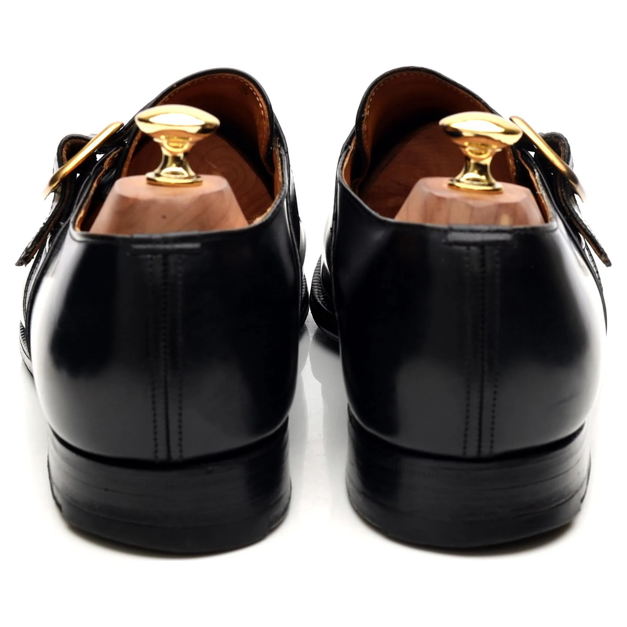 'Westbury' Black Leather Monk Strap UK 10 F