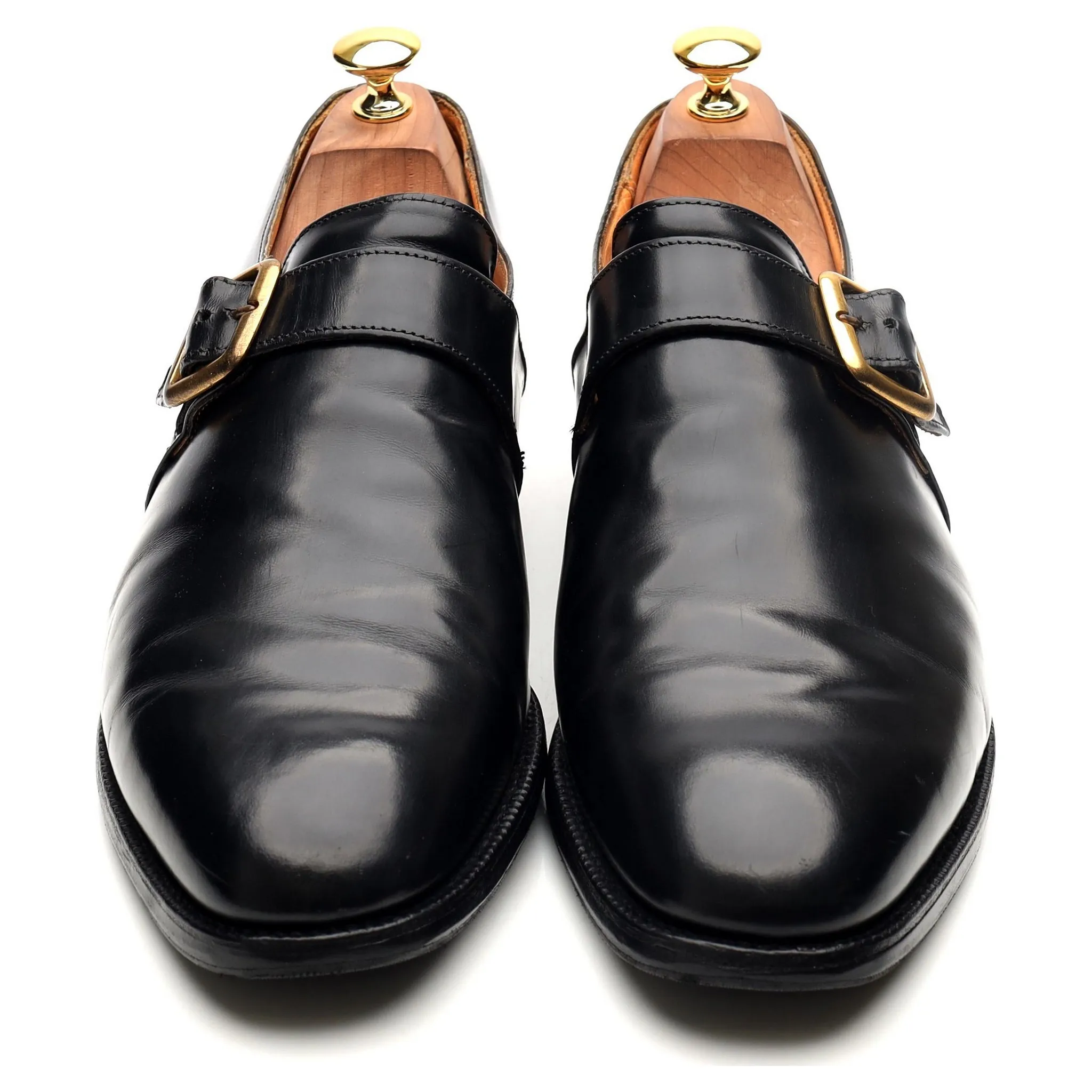 'Westbury' Black Leather Monk Strap UK 10 F