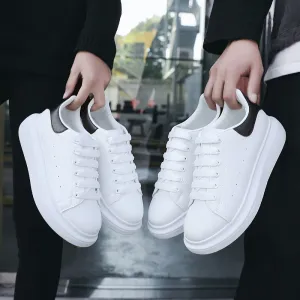 Wholesale 2023 Autumn New PU Inner Height Increasing White Shoes
