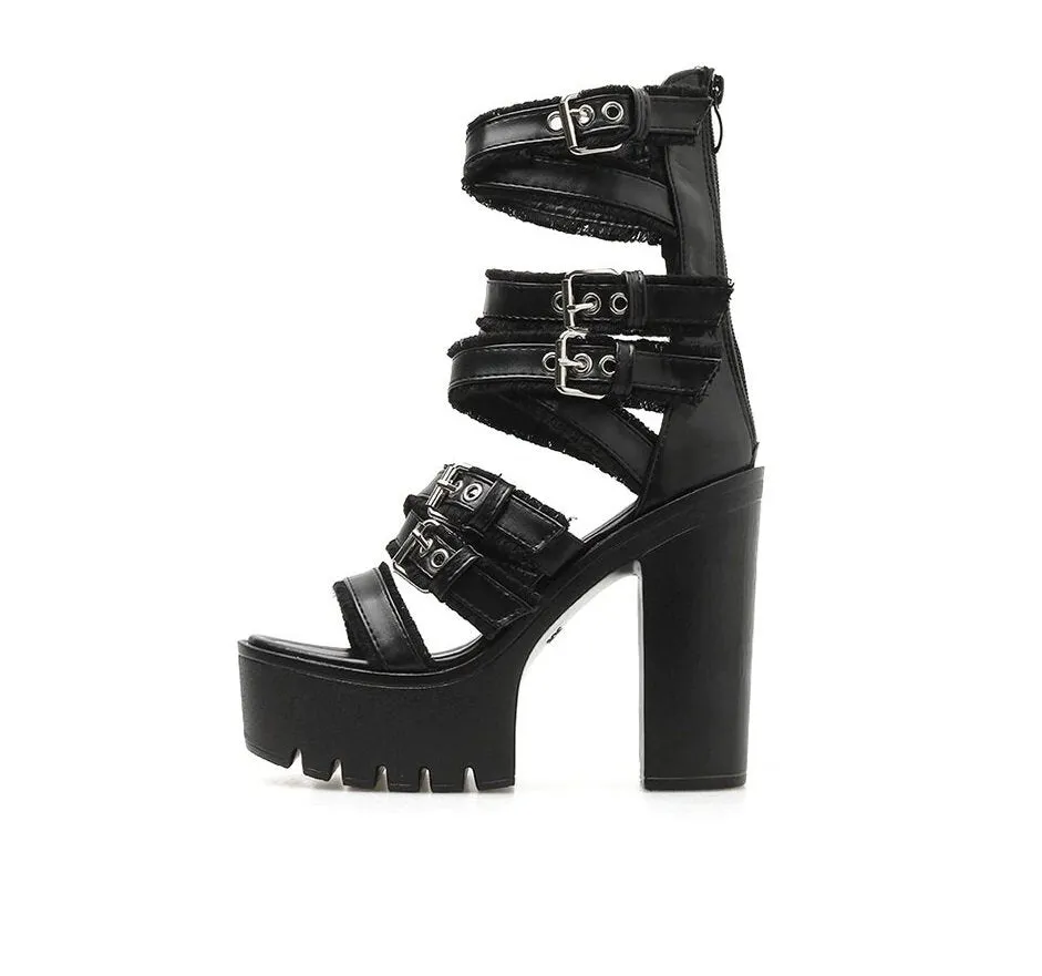Women's Ankle Strap High Heels Sandals
