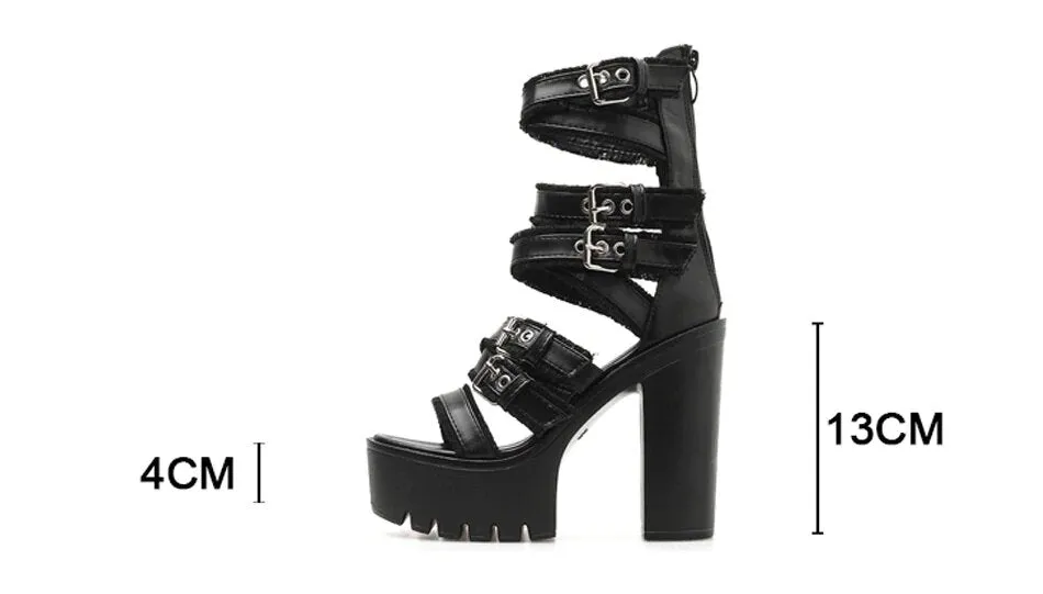 Women's Ankle Strap High Heels Sandals