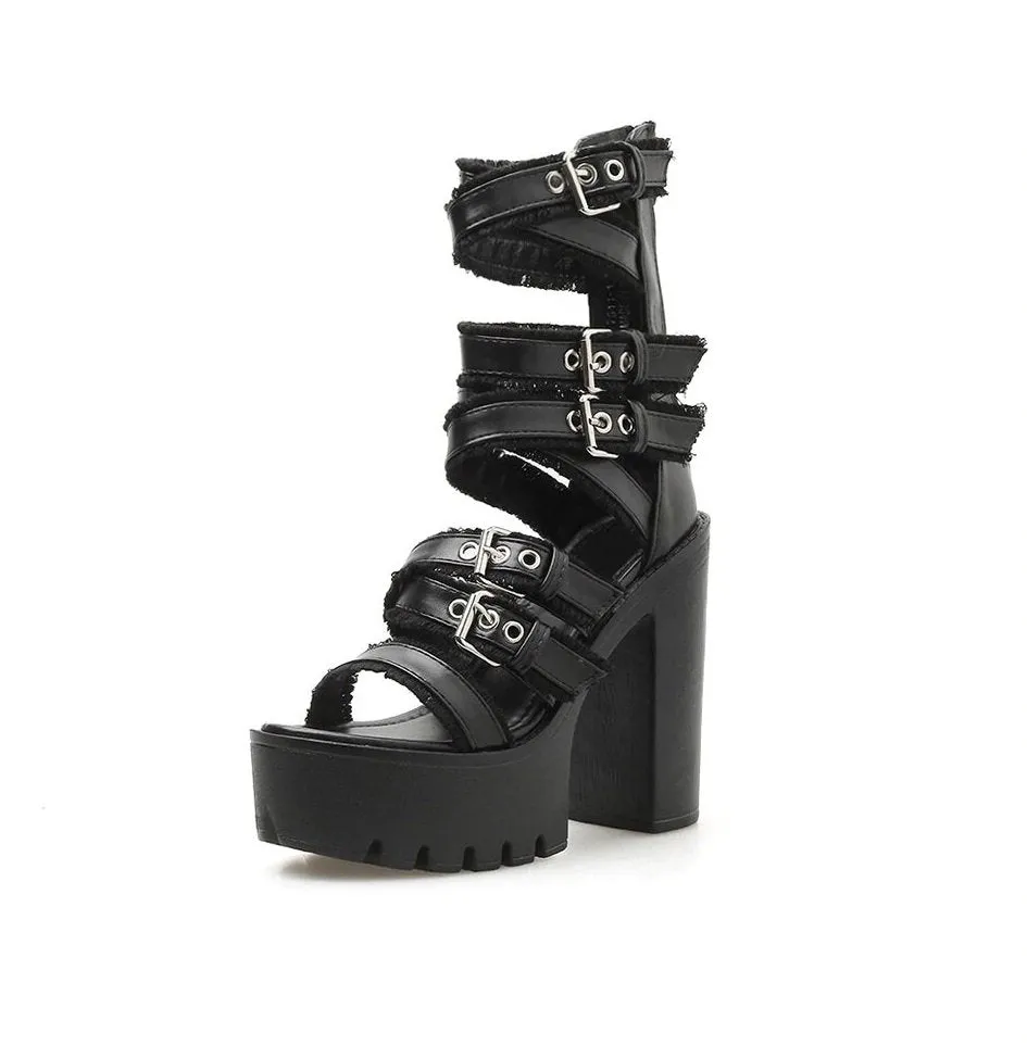 Women's Ankle Strap High Heels Sandals