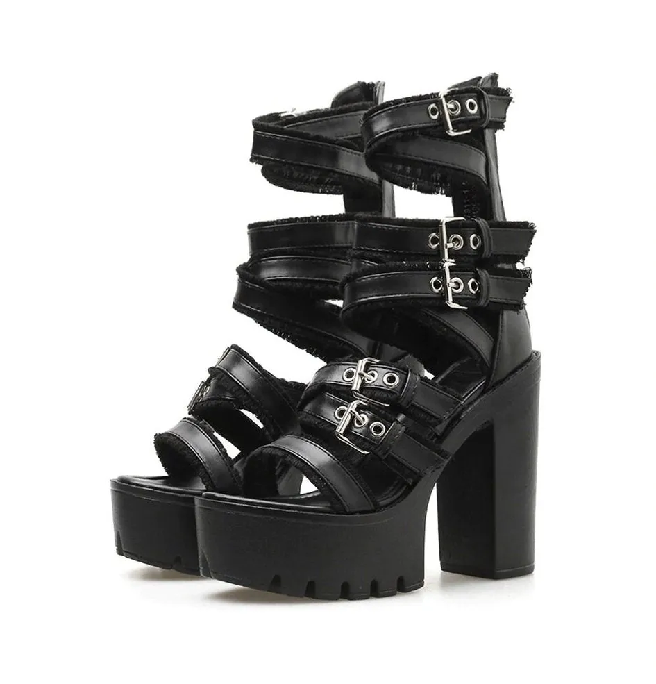 Women's Ankle Strap High Heels Sandals
