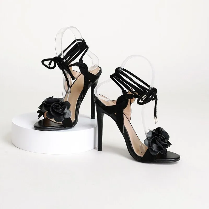 Women's Ankle Strap Thin Heels