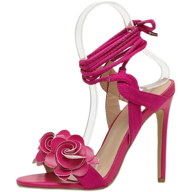 Women's Ankle Strap Thin Heels