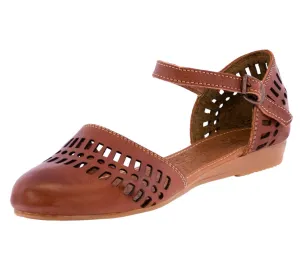 Womens Authentic Huaraches Real Leather Sandals Cognac - #1121