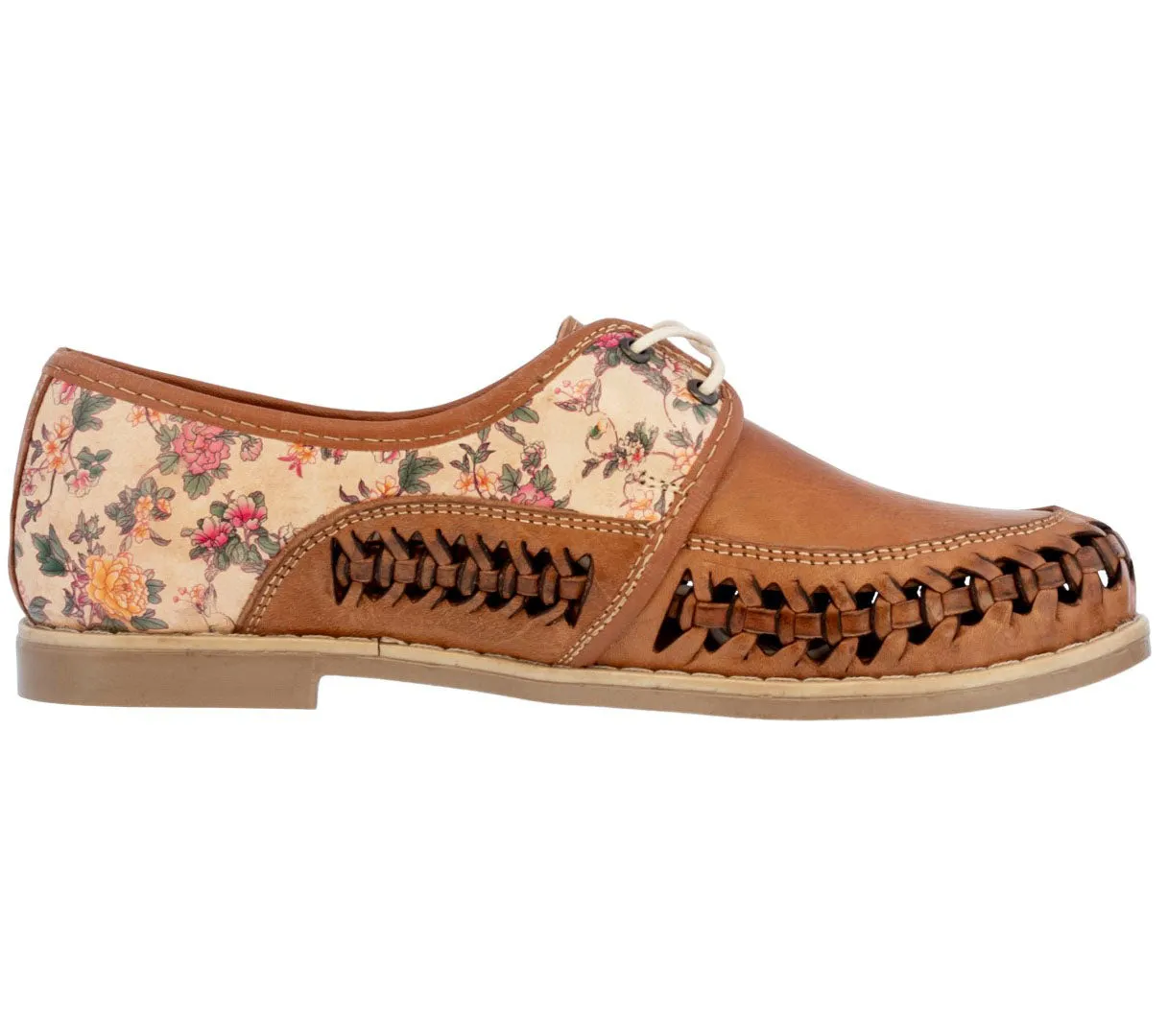 Womens Authentic Huaraches Real Leather Sandals Lace Up Light Brown - #91