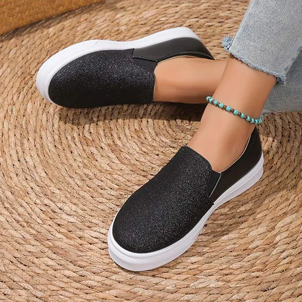 Women's Flat Sequin Casual Loafers 86830704C