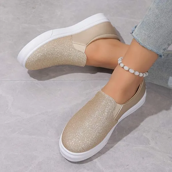 Women's Flat Sequin Casual Loafers 86830704C