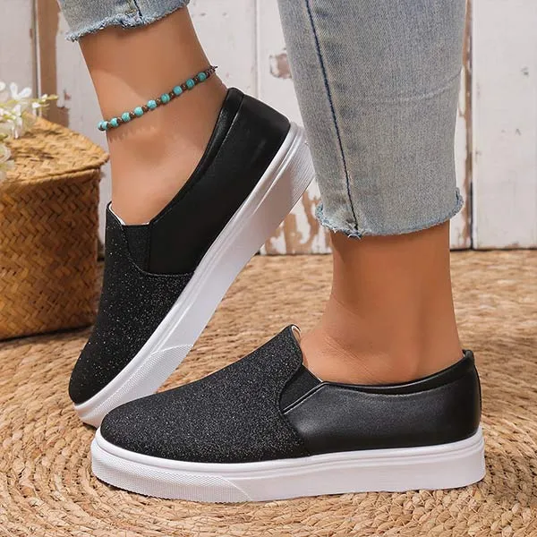 Women's Flat Sequin Casual Loafers 86830704C