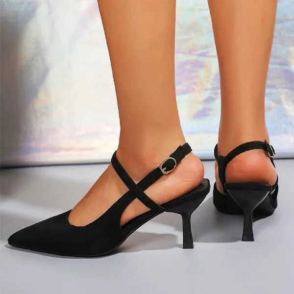 Women's Hollow Pointed Toe High Heels 82810454C