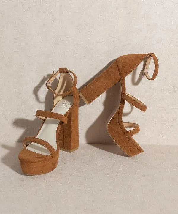 Womens Raelynn Suede Platform Heels